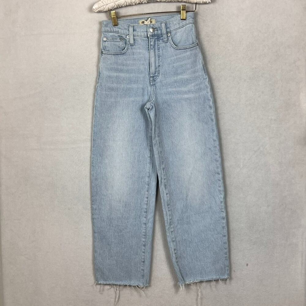 Madewell Jeans Womens Size 23 The Perfect Vintage Wide-Leg Crop Light Wash